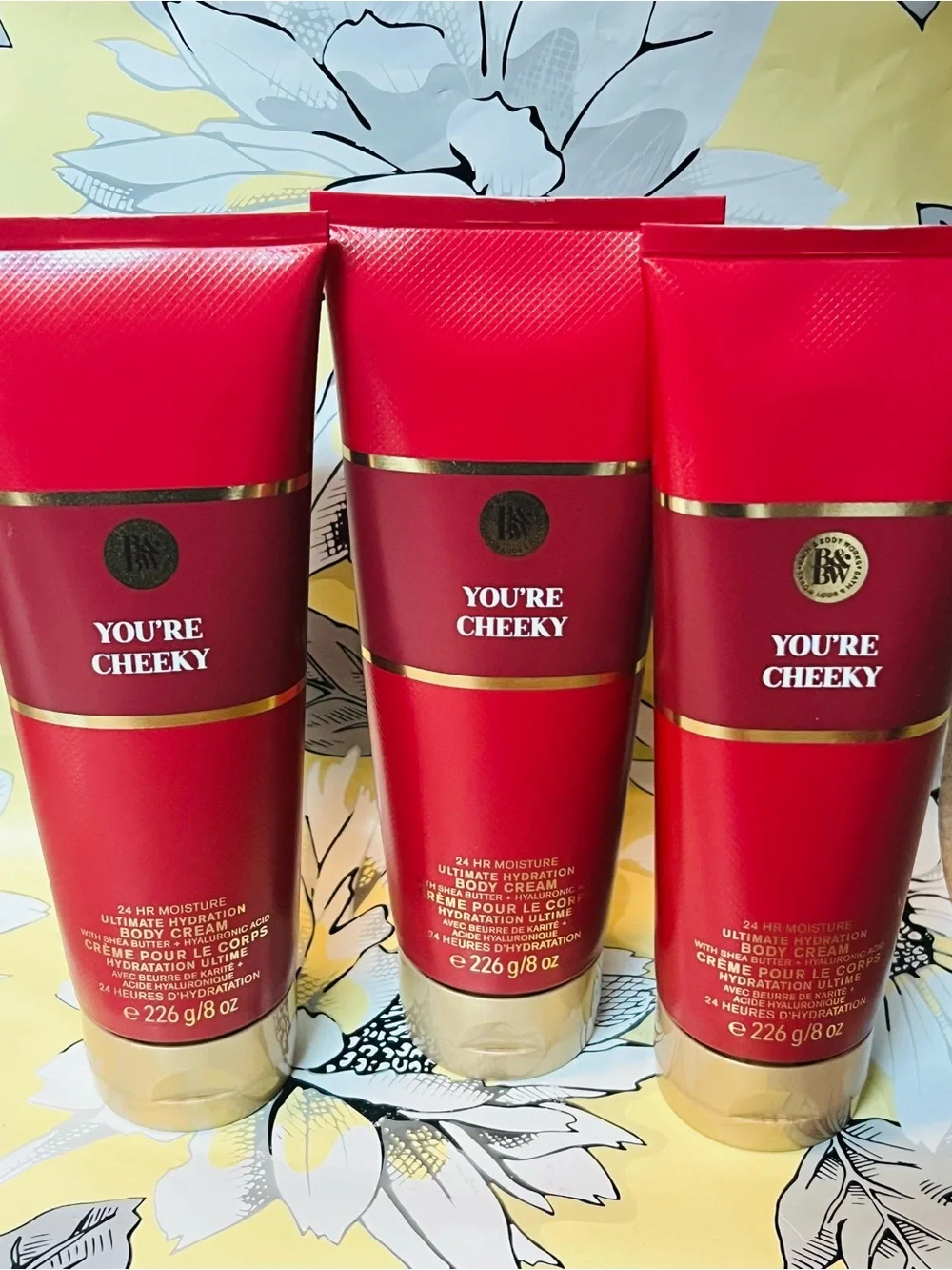 Bath & Body Works 3PCS YOU'RE CHEEKY Ultimate Hydration BODY CREAM,  8oz, NEW